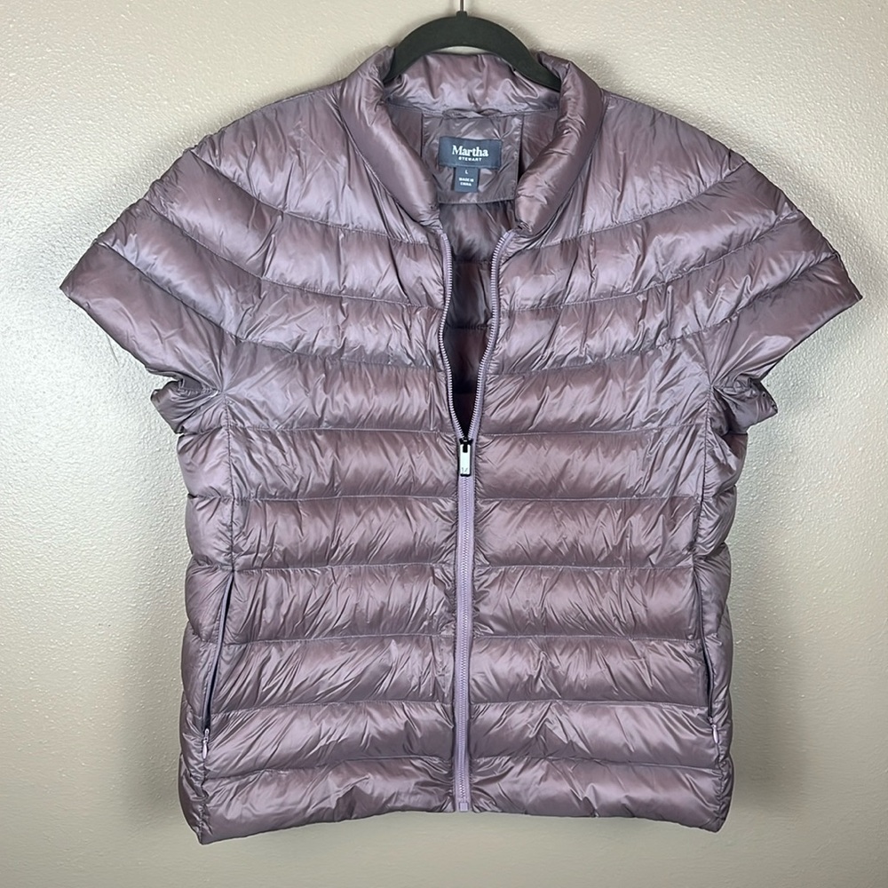 Martha Stewart Lightweight Quilted Puffer Vest in Dusty Lavender